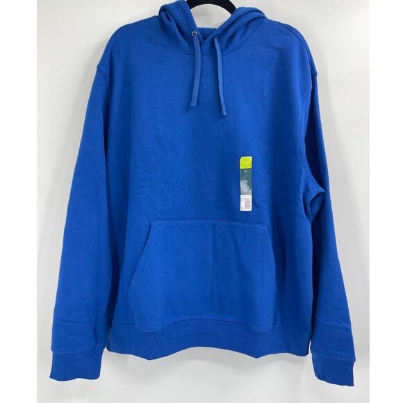 Tek Gear Mens Ultrasoft Fleece Pullover Hoodie Sweatshirt XL Blue Activewear NEW - Picture 1 of 11